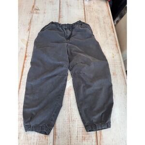 Aerie Women XS Faded Black High Waisted Barrel Pants Elastic Waist Tapered Leg